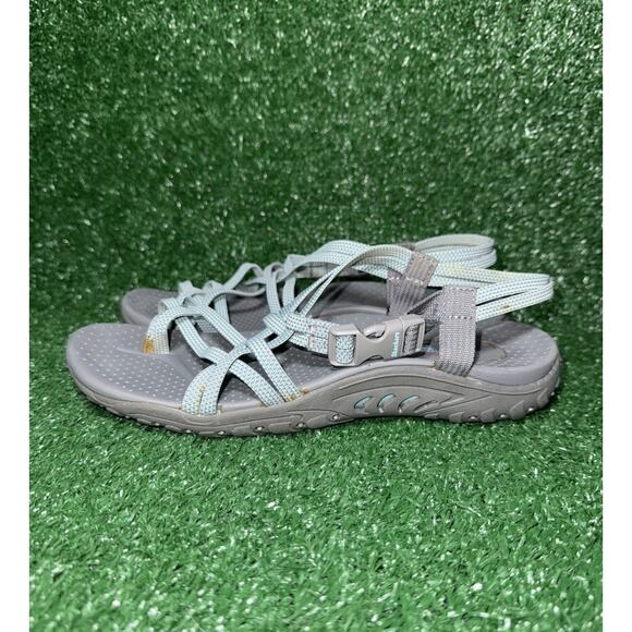 Skechers Womens Outdoor Lifestyle Sandals Adjustable Strap Blue & Grey Size‎ 8 - Picture 4 of 8